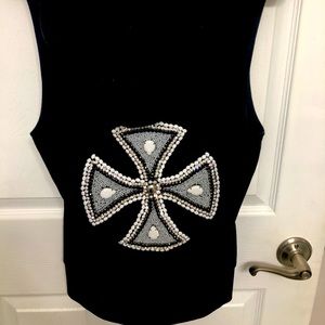 Twisted Heart Vest Black Medium